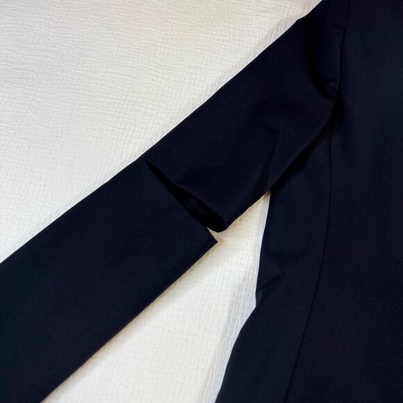 Tibi Tropical Wool Marlon Blazer Navy Cutout Sleeve Tailored Women's 6 NWT - Picture 15 of 16